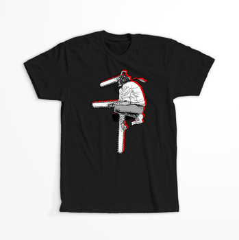 Koszulka Czarna Chainsaw Man WYBIERZ KOLOR KOSZULKI I FASON