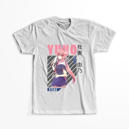 Koszulka Biała Mirai Nikki - WYBIERZ KOLOR KOSZULKI I FASON