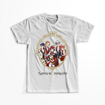 Koszulka Biała - Twisted Wonderland HEARTSLABYUL WYBIERZ KOLOR KOSZULKI I FASON
