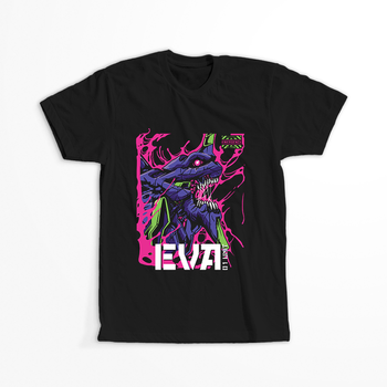 Koszulka Czarna Neon Genesis Evangelion - WYBIERZ KOLOR KOSZULKI I FASON