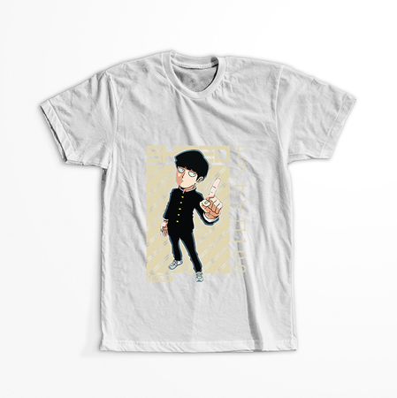 Koszulka Biała Mob Psycho 100 WYBIERZ KOLOR KOSZULKI I FASON