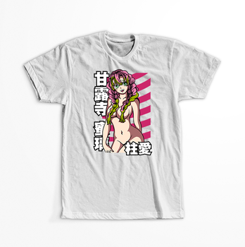 Koszulka Biała Demon Slayer / Kimetsu no Yaiba / Miecz zabójcy demonów - WYBIERZ KOLOR KOSZULKI I FASON