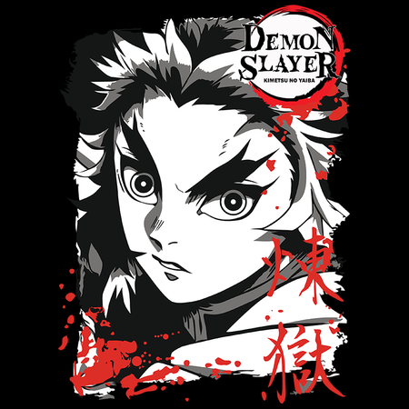 Koszulka Czarna Demon Slayer / Kimetsu no Yaiba / Miecz zabójcy demonów - WYBIERZ KOLOR KOSZULKI I FASON