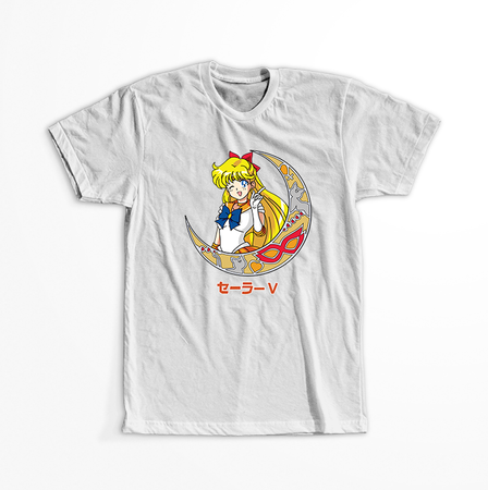 Koszulka Biała - Czarodziejka z księżyca / Sailor Moon - WYBIERZ KOLOR KOSZULKI I FASON