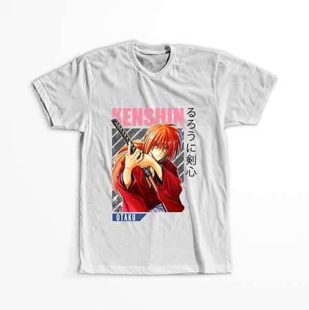 Koszulka Biała Rurouni Kenshin WYBIERZ KOLOR KOSZULKI I FASON