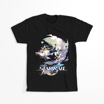 Koszulka Czarna - Honkai Star Rail - Misha WYBIERZ KOLOR KOSZULKI I FASON