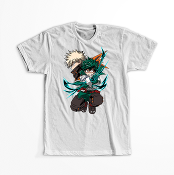 Koszulka Biała My Hero Academia / Akademia bohaterów - WYBIERZ KOLOR KOSZULKI I FASON