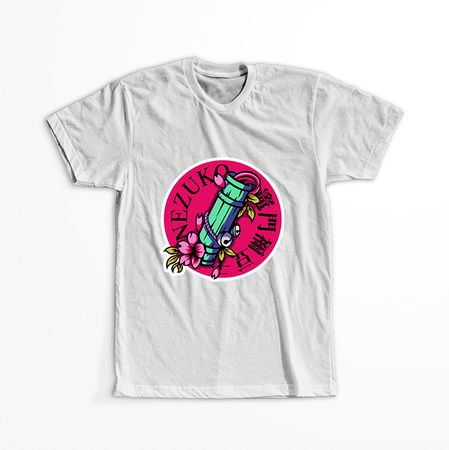 Koszulka Biała Demon Slayer / Kimetsu no Yaiba / Miecz zabójcy demonów - WYBIERZ KOLOR KOSZULKI I FASON