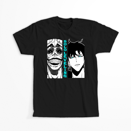 Koszulka Czarna - Solo Leveling  - WYBIERZ KOLOR KOSZULKI I FASON