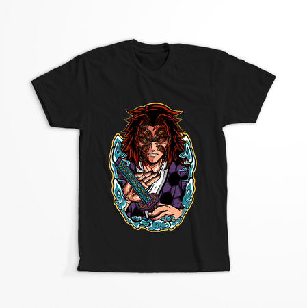 Koszulka Czarna Demon Slayer / Kimetsu no Yaiba / Miecz zabójcy demonów - WYBIERZ KOLOR KOSZULKI I FASON