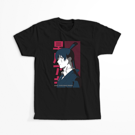 Koszulka Czarna Chainsaw Man WYBIERZ KOLOR KOSZULKI I FASON