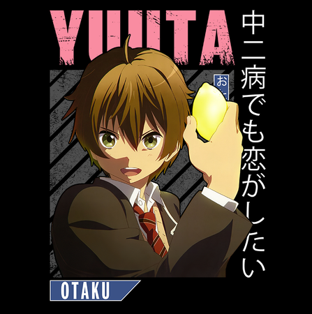 Koszulka Czarna Chuunibyou demo Koi ga Shitai! / Love, Chunibyo & Other Delusions! - WYBIERZ KOLOR KOSZULKI I FASON