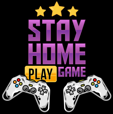 Koszulka Stay home play game WYBIERZ KOLOR KOSZULKI I FASON