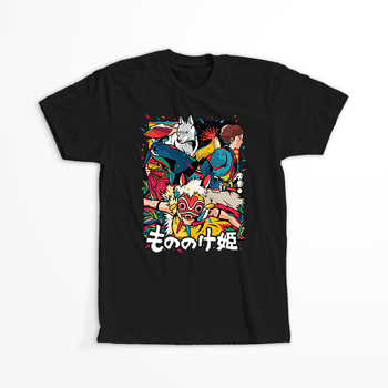 Koszulka Czarna Studio Ghibli - WYBIERZ KOLOR KOSZULKI I FASON