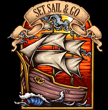 Koszulka Set Sail WYBIERZ KOLOR KOSZULKI I FASON