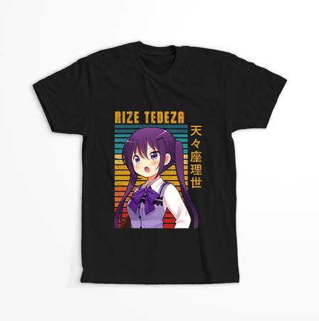 Koszulka Czarna - Is the Order a Rabbit? - WYBIERZ KOLOR KOSZULKI I FASON