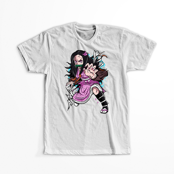 Koszulka Biała Demon Slayer / Kimetsu no Yaiba / Miecz zabójcy demonów - WYBIERZ KOLOR KOSZULKI I FASON