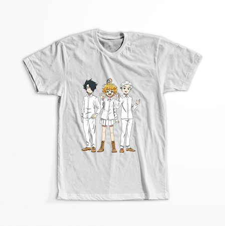 Koszulka Biała - The Promised Neverland - WYBIERZ KOLOR KOSZULKI I FASON