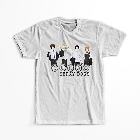 Koszulka Biała - Bungou Stray Dogs - WYBIERZ KOLOR KOSZULKI I FASON