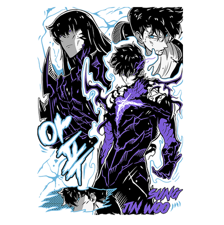 Koszulka Biała - Solo Leveling - WYBIERZ KOLOR KOSZULKI I FASON