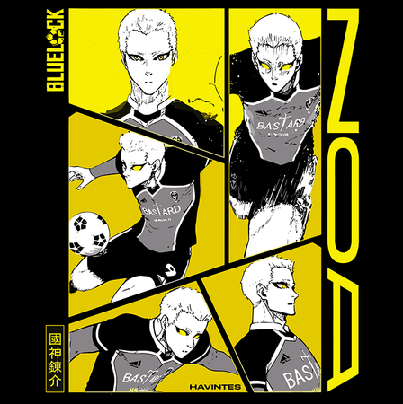 Koszulka Czarna - Blue Lock - WYBIERZ KOLOR KOSZULKI I FASON