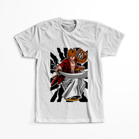 Koszulka Biała Rurouni Kenshin WYBIERZ KOLOR KOSZULKI I FASON