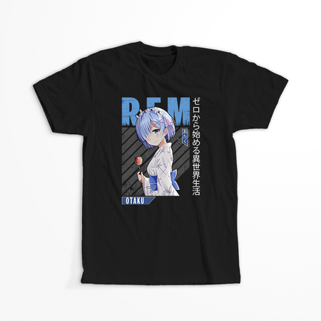 Koszulka Czarna Re:Zero - WYBIERZ KOLOR KOSZULKI I FASON