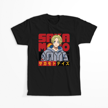 Koszulka Czarna Sakamoto Days - WYBIERZ KOLOR KOSZULKI I FASON