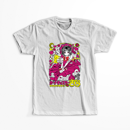Koszulka Biała - Card Captor Sakura - WYBIERZ KOLOR KOSZULKI I FASON