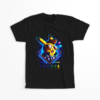 Koszulka Czarna - Pokemon x Naruto - WYBIERZ KOLOR KOSZULKI I FASON