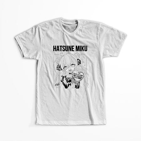 Koszulka Biała Vocaloid Hatsune Miku - WYBIERZ KOLOR KOSZULKI I FASON