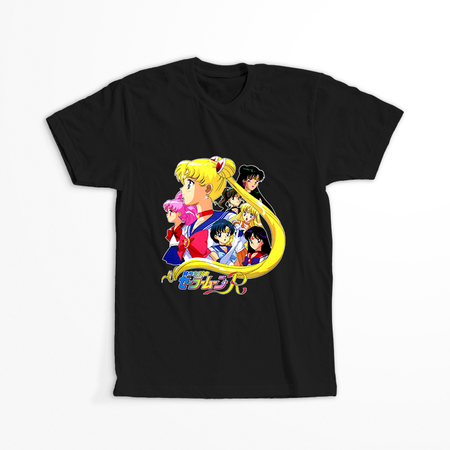 Koszulka Czarna Sailor Moon WYBIERZ KOLOR KOSZULKI I FASON