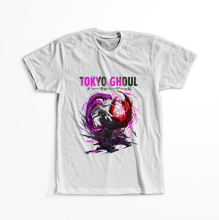 Koszulka Biała Tokyo Ghoul - WYBIERZ KOLOR KOSZULKI I FASON