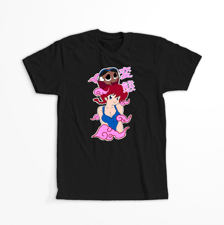 Koszulka Czarna Ranma 1/2 - WYBIERZ KOLOR KOSZULKI I FASON