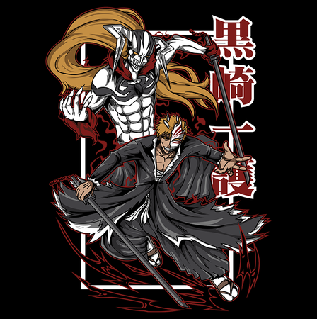 Koszulka Czarna Bleach - WYBIERZ KOLOR KOSZULKI I FASON