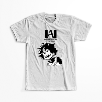 Koszulka Biała My Hero Academia / Akademia bohaterów - WYBIERZ KOLOR KOSZULKI I FASON