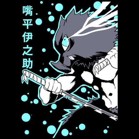 Koszulka Czarna Demon Slayer / Kimetsu no Yaiba / Miecz zabójcy demonów - WYBIERZ KOLOR KOSZULKI I FASON