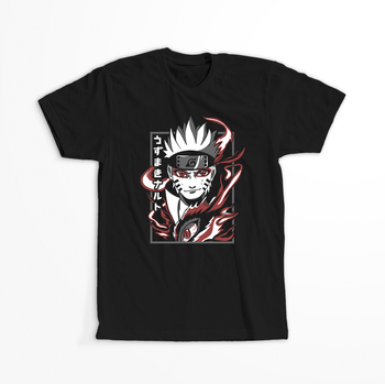 Koszulka Czarna Naruto / Boruto - WYBIERZ KOLOR KOSZULKI I FASON