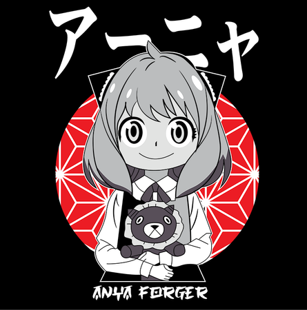 Koszulka Czarna Spy X Family - WYBIERZ KOLOR KOSZULKI I FASON