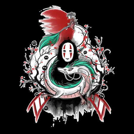 Koszulka Biała - Spirited Away / W krainie bogów - WYBIERZ KOLOR KOSZULKI I FASON