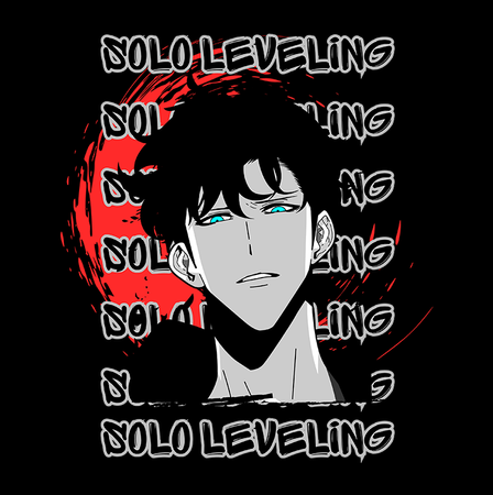 Koszulka Czarna - Solo Leveling - WYBIERZ KOLOR KOSZULKI I FASON