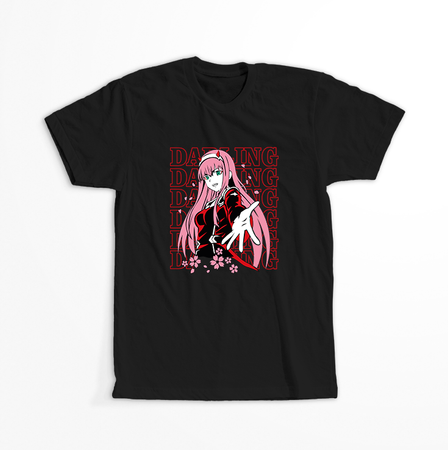 Koszulka Czarna Darling in the franxx - WYBIERZ KOLOR KOSZULKI I FASON