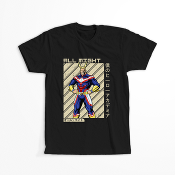 Koszulka Czarna My Hero Academia / Akademia bohaterów - WYBIERZ KOLOR KOSZULKI I FASON