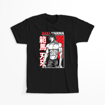 Koszulka Czarna Baki the Grappler - WYBIERZ KOLOR KOSZULKI I FASON