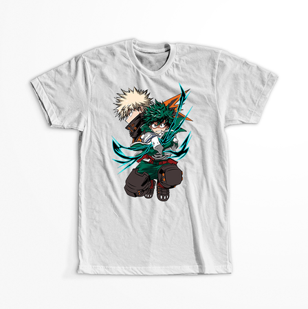 Koszulka Biała My Hero Academia / Akademia bohaterów - WYBIERZ KOLOR KOSZULKI I FASON