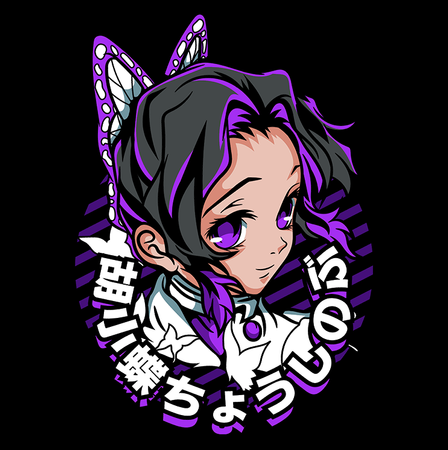 Koszulka Czarna Demon Slayer / Kimetsu no Yaiba / Miecz zabójcy demonów - WYBIERZ KOLOR KOSZULKI I FASON