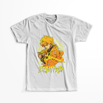 Koszulka Biała Demon Slayer / Kimetsu no Yaiba / Miecz zabójcy demonów - WYBIERZ KOLOR KOSZULKI I FASON