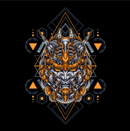 Koszulka Mecha demon KOLOR KOSZULKI I FASON