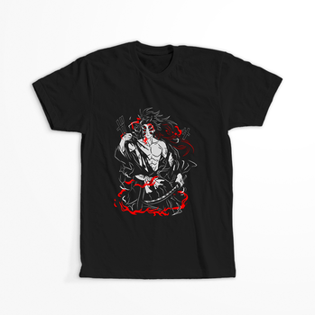 Koszulka Czarna Demon Slayer / Kimetsu no Yaiba / Miecz zabójcy demonów - WYBIERZ KOLOR KOSZULKI I FASON
