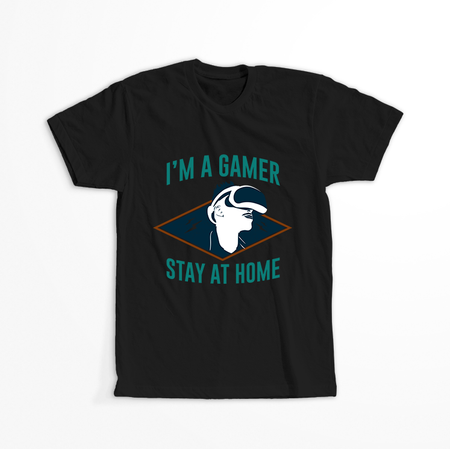 Koszulka I'am a gamer stay at home WYBIERZ KOLOR KOSZULKI I FASON